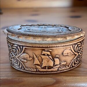 Vintage Carved Wooden Trinket Box
